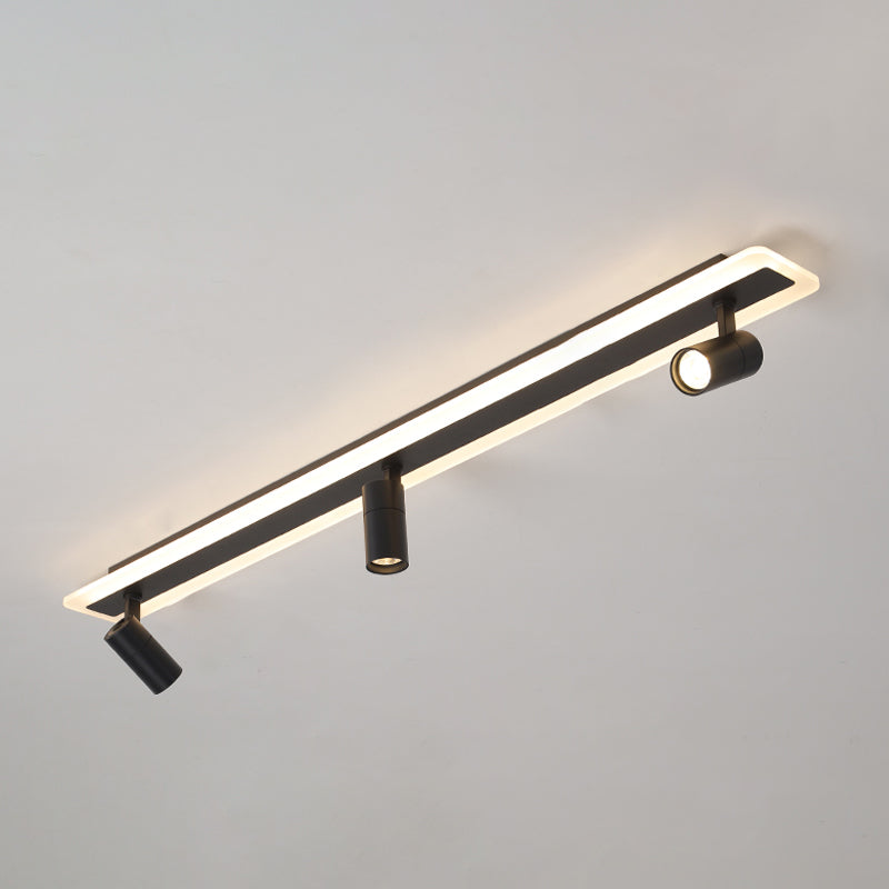 Simple Strip Flush Ceiling Spotlight LED Track Light Fixture for Living Room
