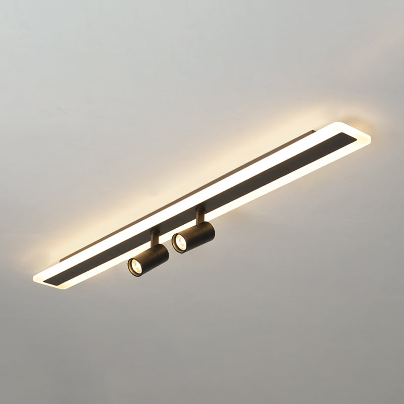 Simple Strip Flush Ceiling Spotlight LED Track Light Fixture for Living Room