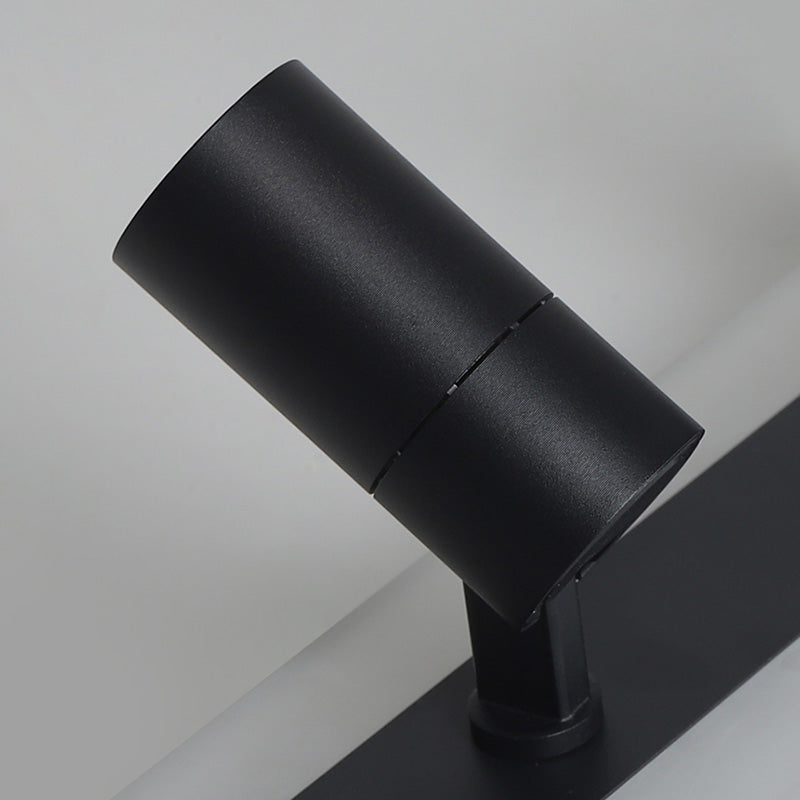 Deux Head Modern Flush Ceiling Spotlight Iron LED Track Light Fixture for Dinning Room