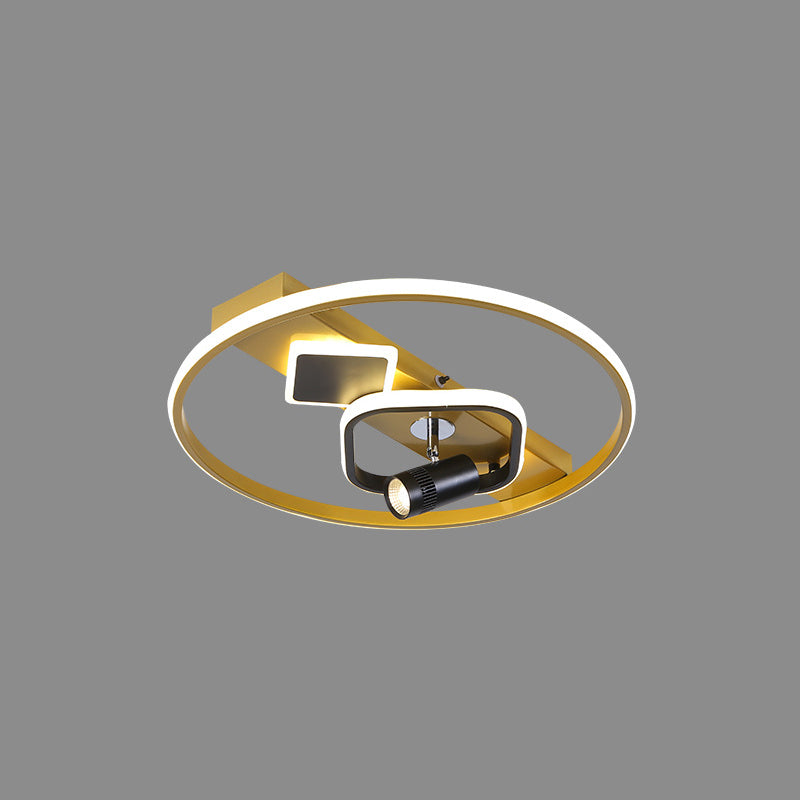 Projecteur de plafond affleurant pour salon, cadre en aluminium, luminaire sur rail LED