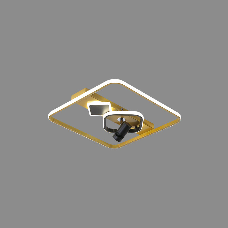 Projecteur de plafond affleurant pour salon, cadre en aluminium, luminaire sur rail LED