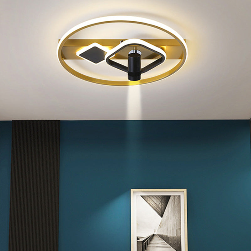 Projecteur de plafond affleurant pour salon, cadre en aluminium, luminaire sur rail LED