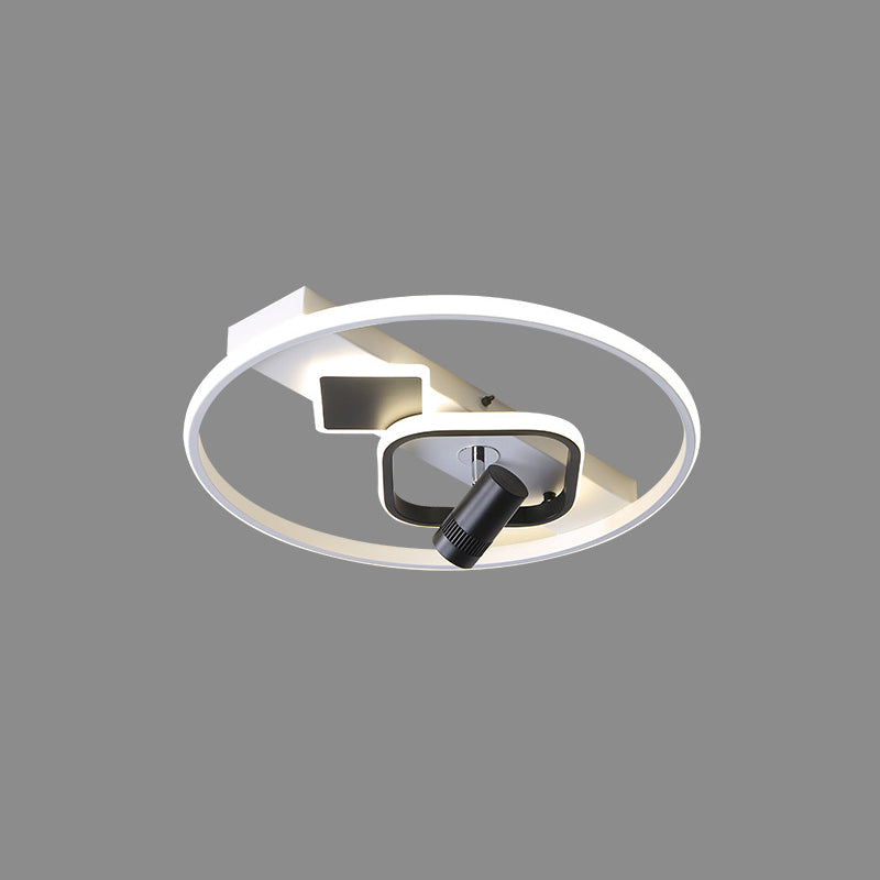 Projecteur de plafond affleurant pour salon, cadre en aluminium, luminaire sur rail LED