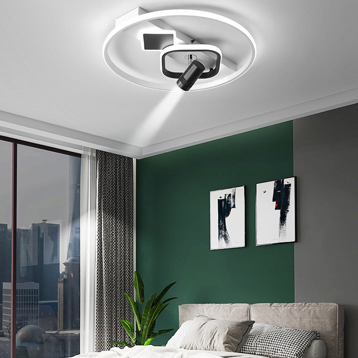 Projecteur de plafond affleurant pour salon, cadre en aluminium, luminaire sur rail LED