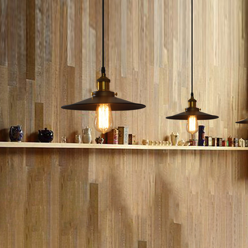 Industrial Style Pendant Light Fixtures with Metal Shade for Living Room Coffee Shop