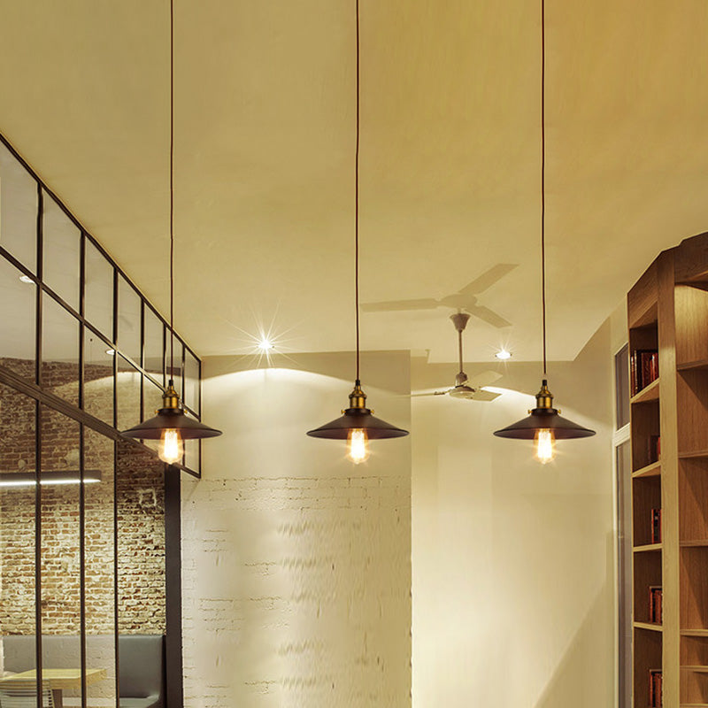 Industrial Style Pendant Light Fixtures with Metal Shade for Living Room Coffee Shop