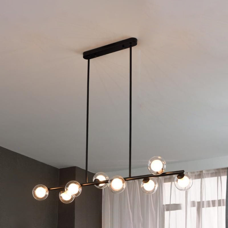 Sphere Island Chandelier Light Simplicity Style Glass Dinning Room Island Light Fixture