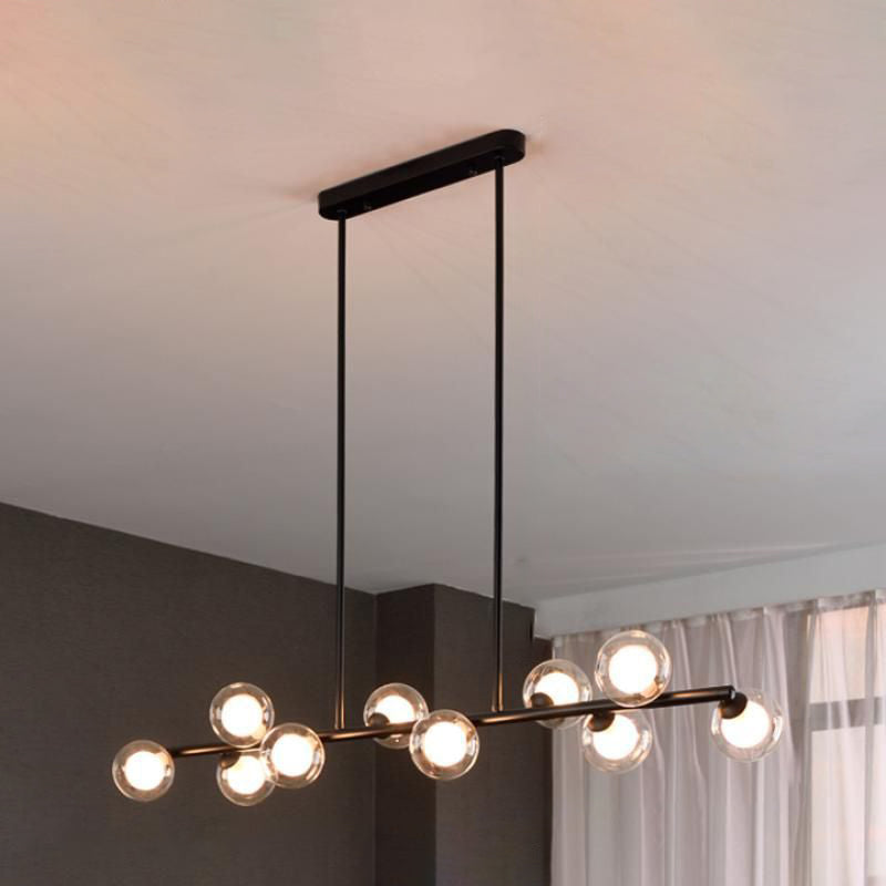 Sphere Island Chandelier Light Simplicity Style Glass Dinning Room Island Light Fixture