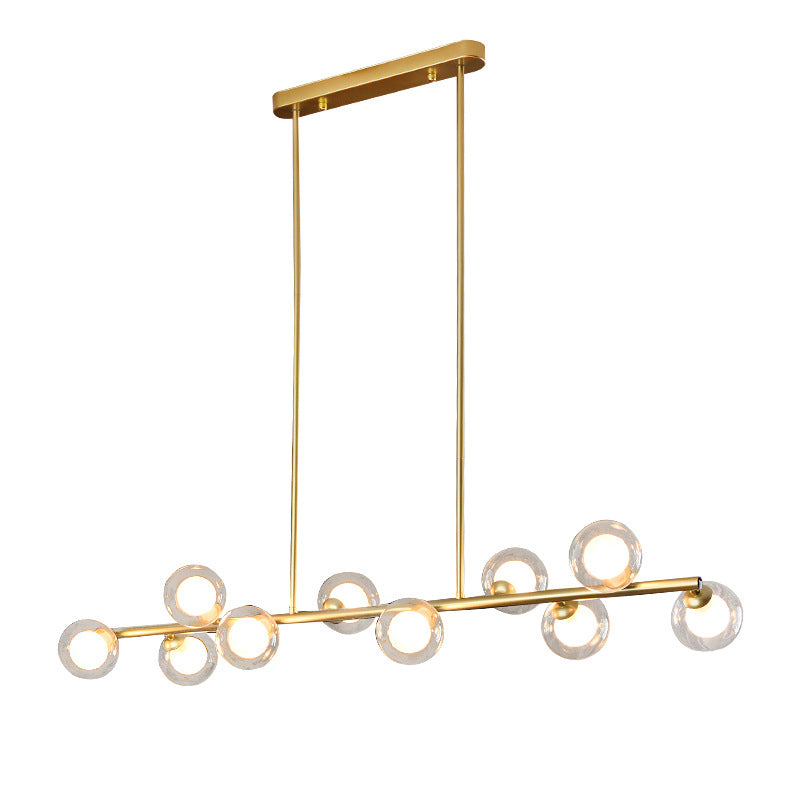 Sphere Island Chandelier Light Simplicity Style Glass Dinning Room Island Light Fixture