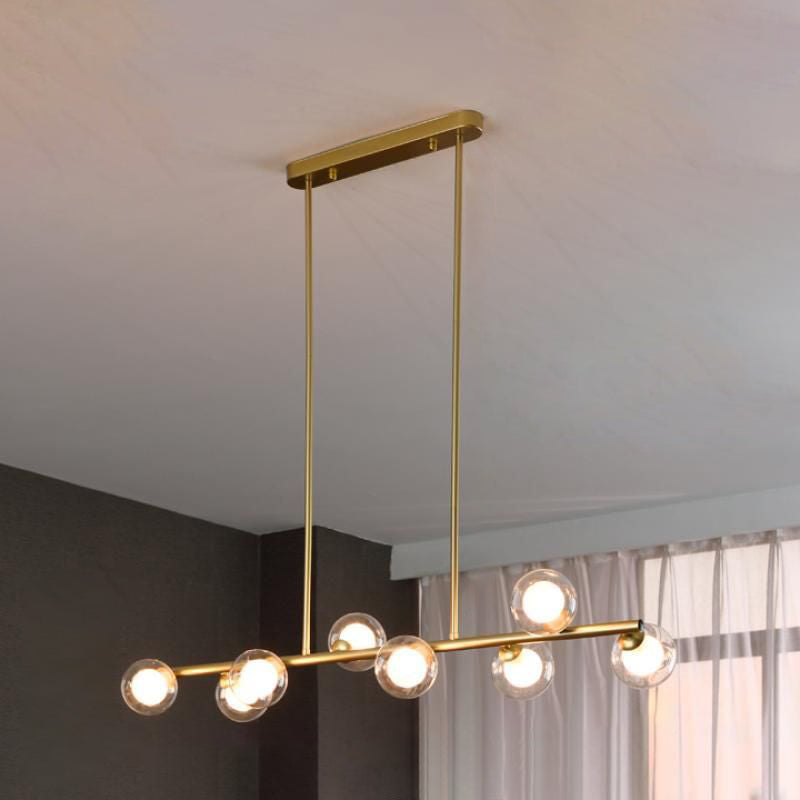 Sphere Island Chandelier Light Simplicity Style Glass Dinning Room Island Light Fixture
