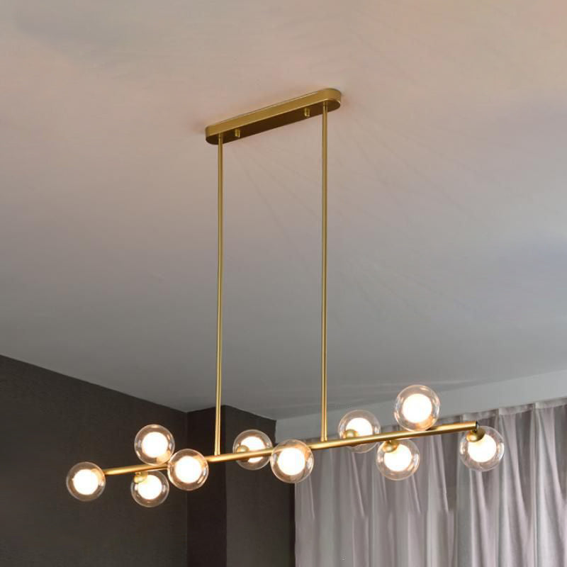 Sphere Island Chandelier Light Simplicity Style Glass Dinning Room Island Light Fixture