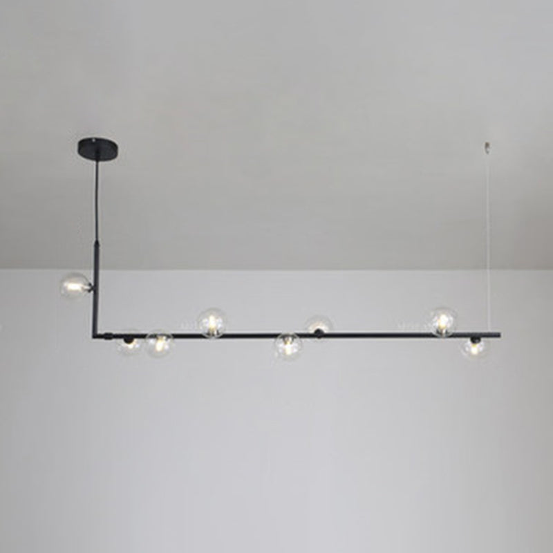 Globe Glass Island Pendant Light Minimalist Style Island Ceiling Light for Dinning Room