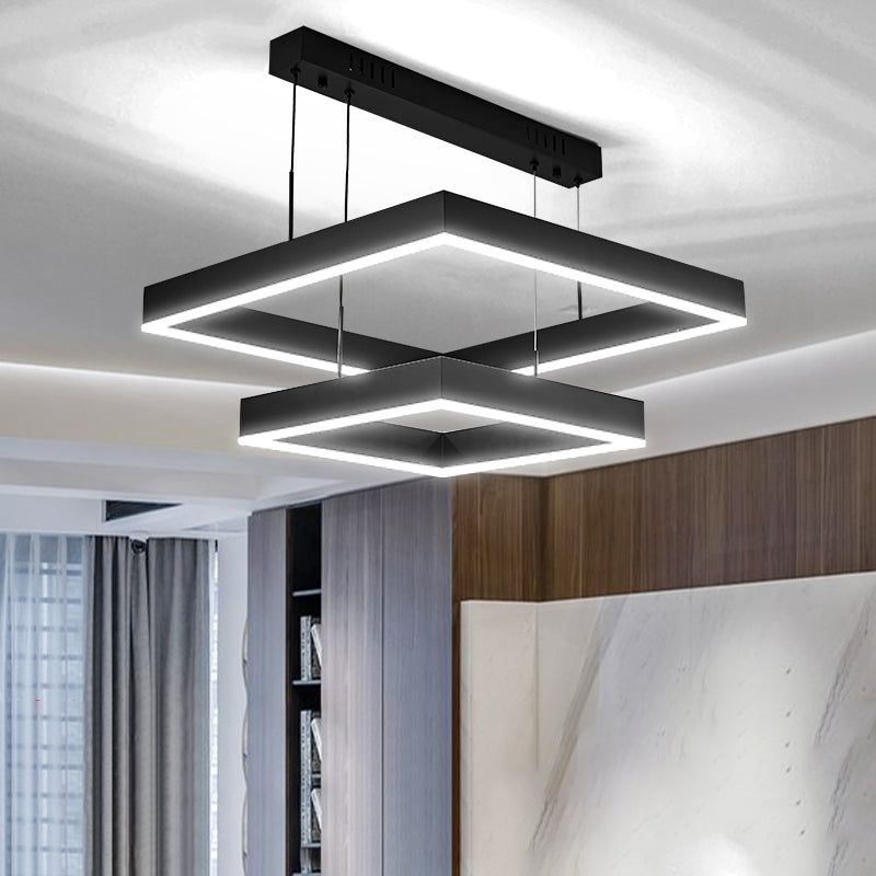 Luz de lujo moderno moderno simple led encogedor led lámpara luz para sala de estar comedor