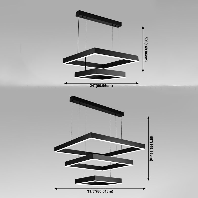 Luz de lujo moderno moderno simple led encogedor led lámpara luz para sala de estar comedor