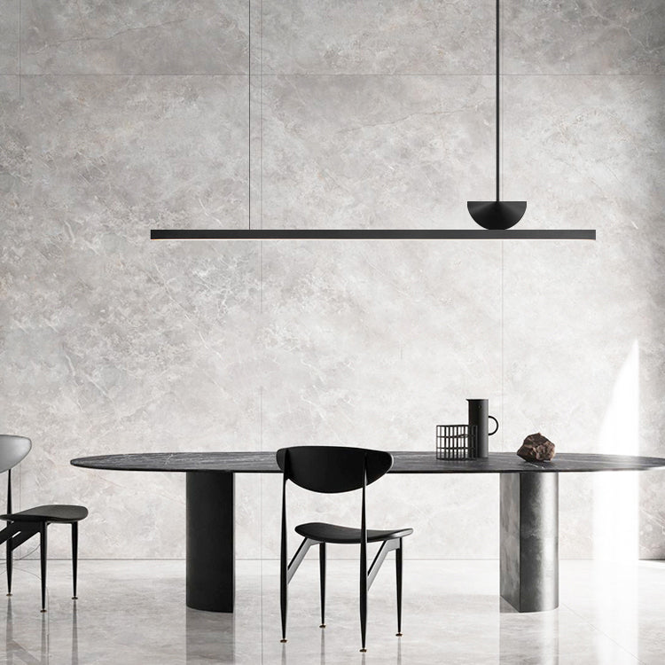 Illuminazione dell'isola contemporanea illuminazione isola lineare lampada lampadario