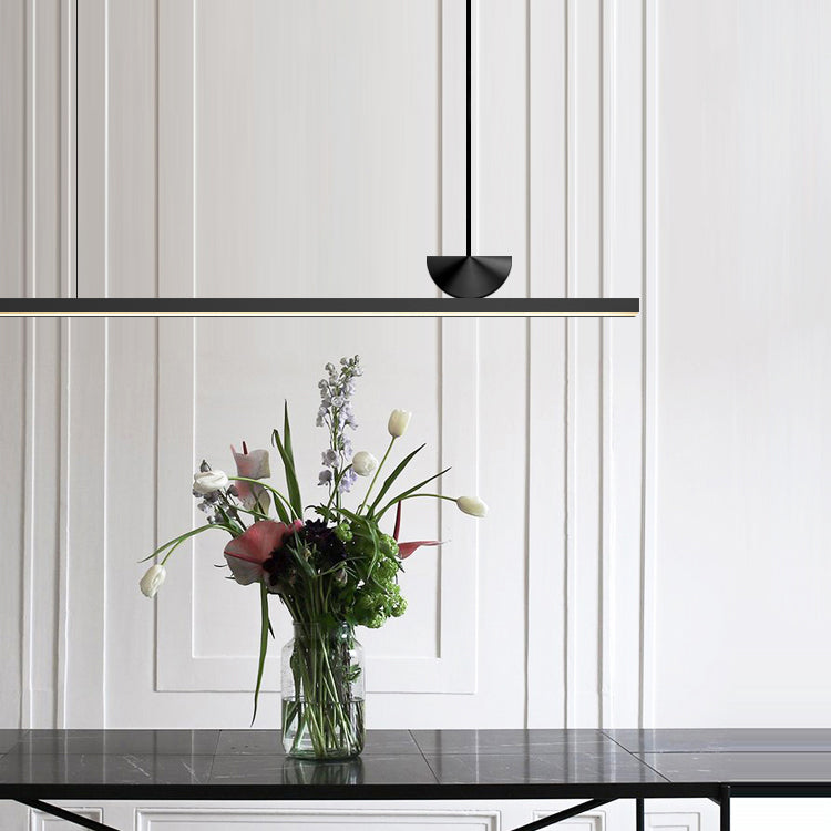 Illuminazione dell'isola contemporanea illuminazione isola lineare lampada lampadario