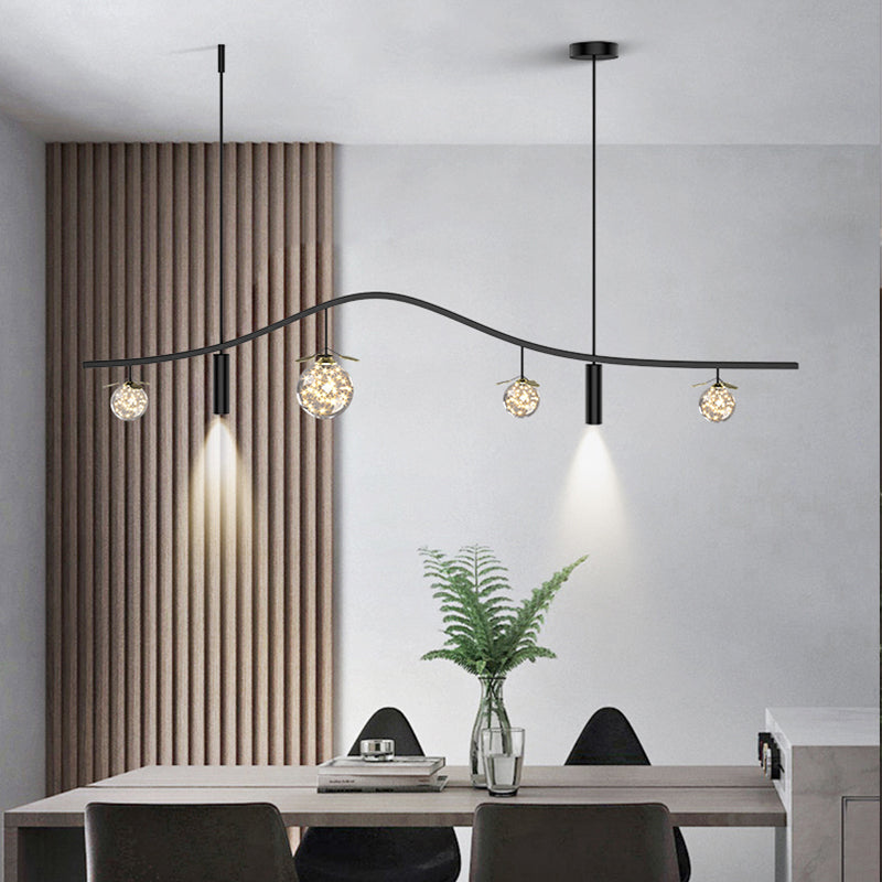 Moderne hangluchting voor Kijkeiland Globe Chandelier Island Lighting Ideas