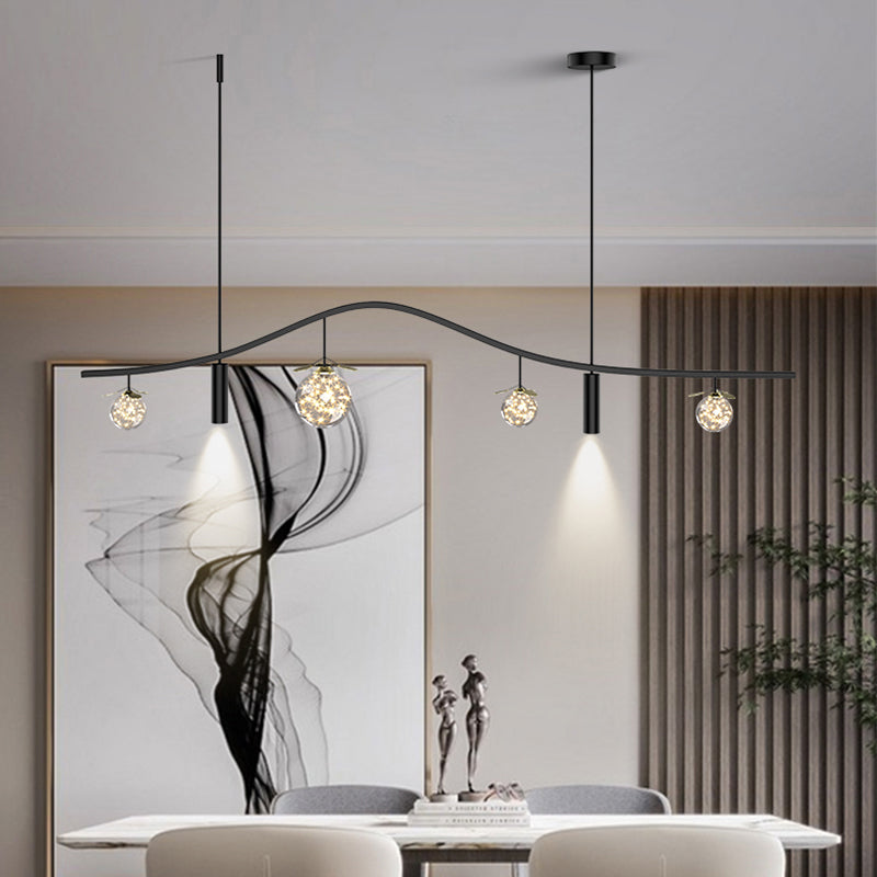 Moderne hangluchting voor Kijkeiland Globe Chandelier Island Lighting Ideas