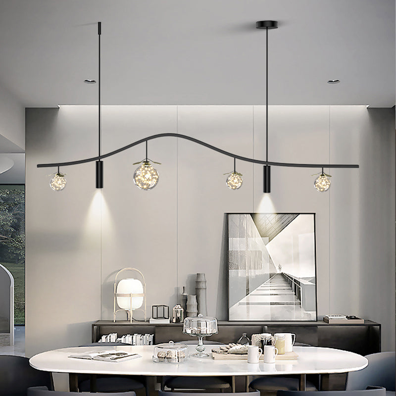 Moderne hangluchting voor Kijkeiland Globe Chandelier Island Lighting Ideas