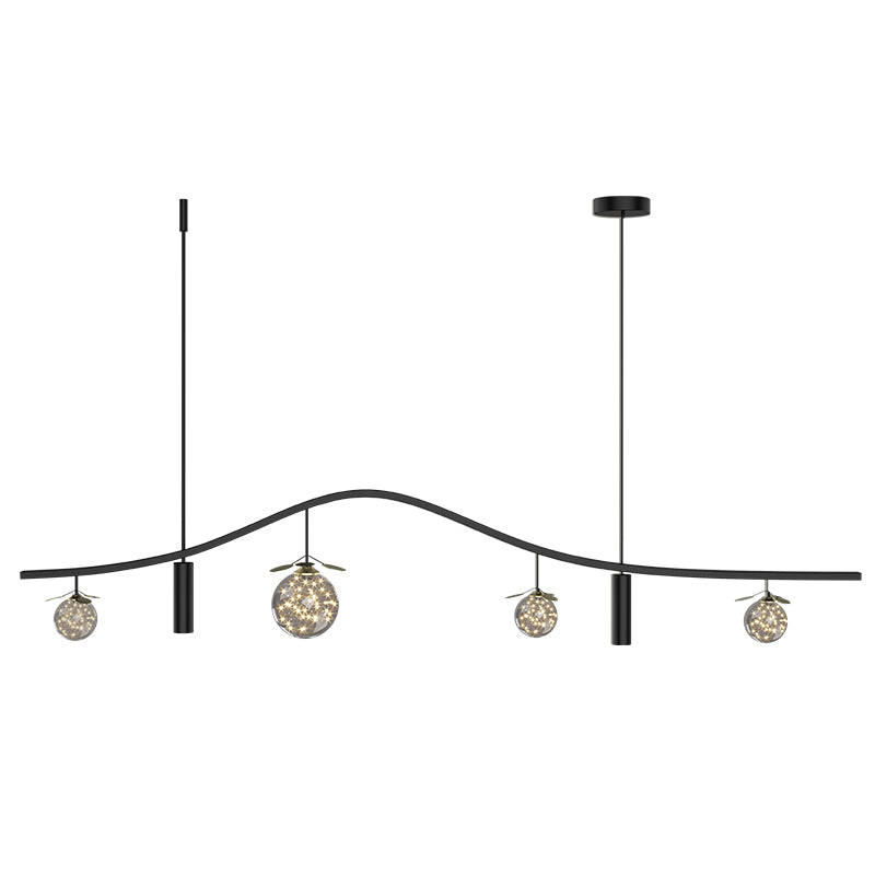 Moderne hangluchting voor Kijkeiland Globe Chandelier Island Lighting Ideas