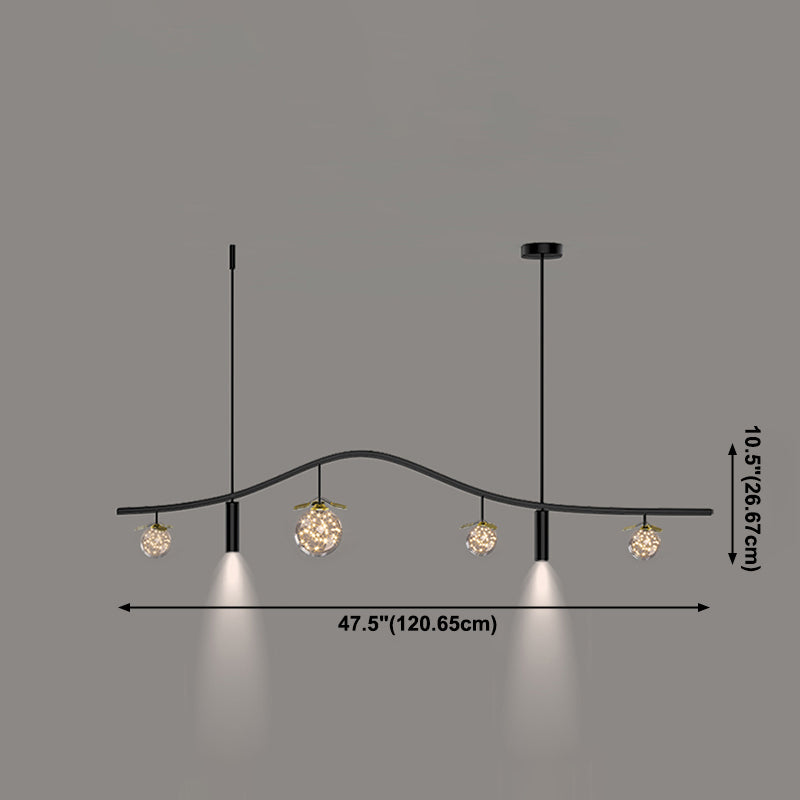 Moderne hangluchting voor Kijkeiland Globe Chandelier Island Lighting Ideas