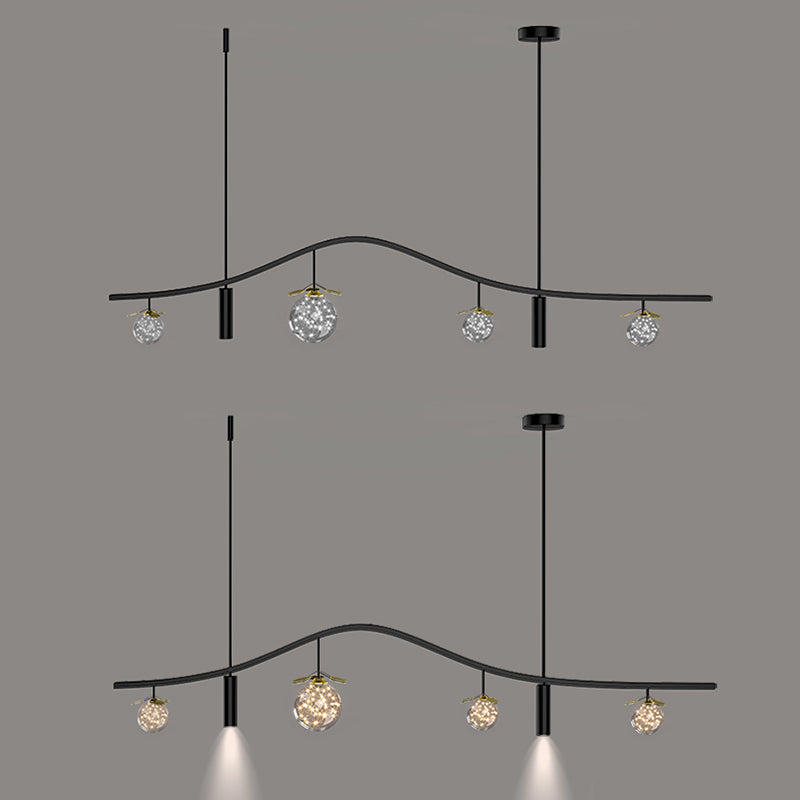 Moderne hangluchting voor Kijkeiland Globe Chandelier Island Lighting Ideas