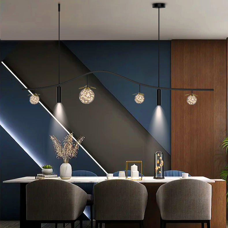 Moderne hangluchting voor Kijkeiland Globe Chandelier Island Lighting Ideas
