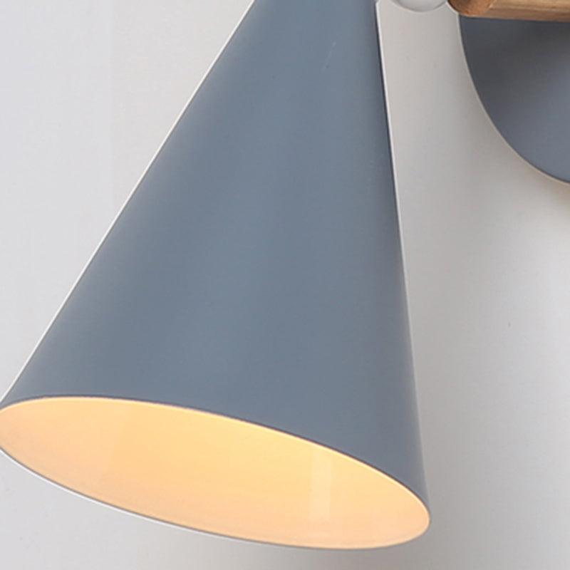 Modern Wall Lights Double Cone-Shaped Wall Sconces Metal 1 Light Sconce Light