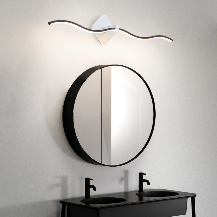 Modern Simple Fashion Style Linear Shade Wall Sconce Metal 1 Light Sconces