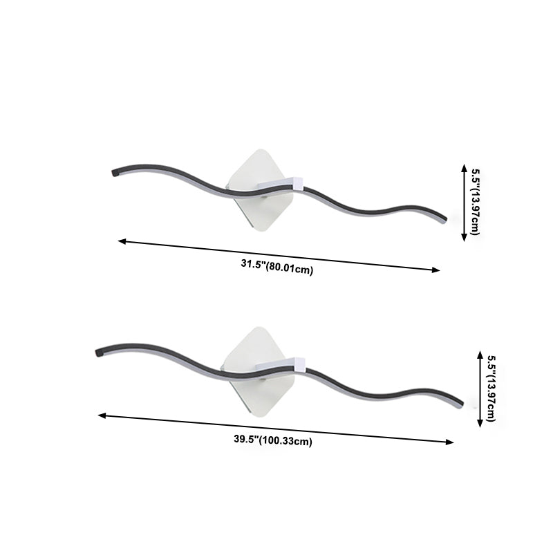 Modern Simple Fashion Style Linear Shade Wall Sconce Metal 1 Approches légères