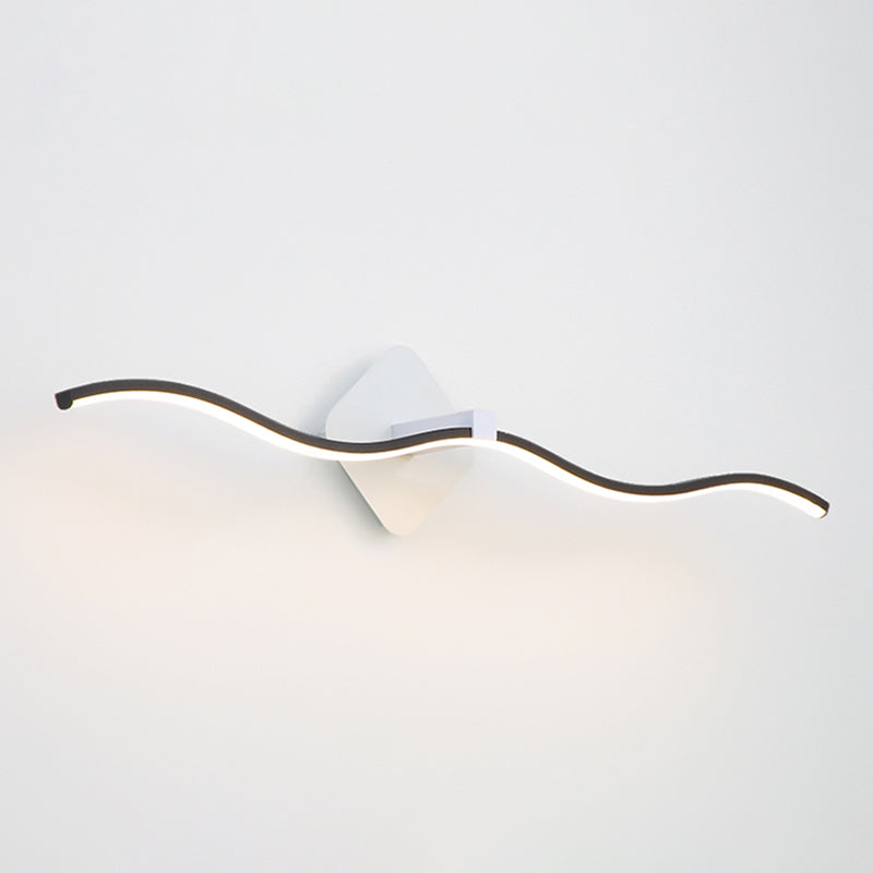 Modern Simple Fashion Style Linear Shade Wall Sconce Metal 1 Light Sconces