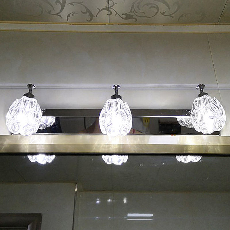 Multi-Lights einzigartige Schatten Wandleuchte moderne einfache Stilspiegelkristallwandbeleuchtung in Silber