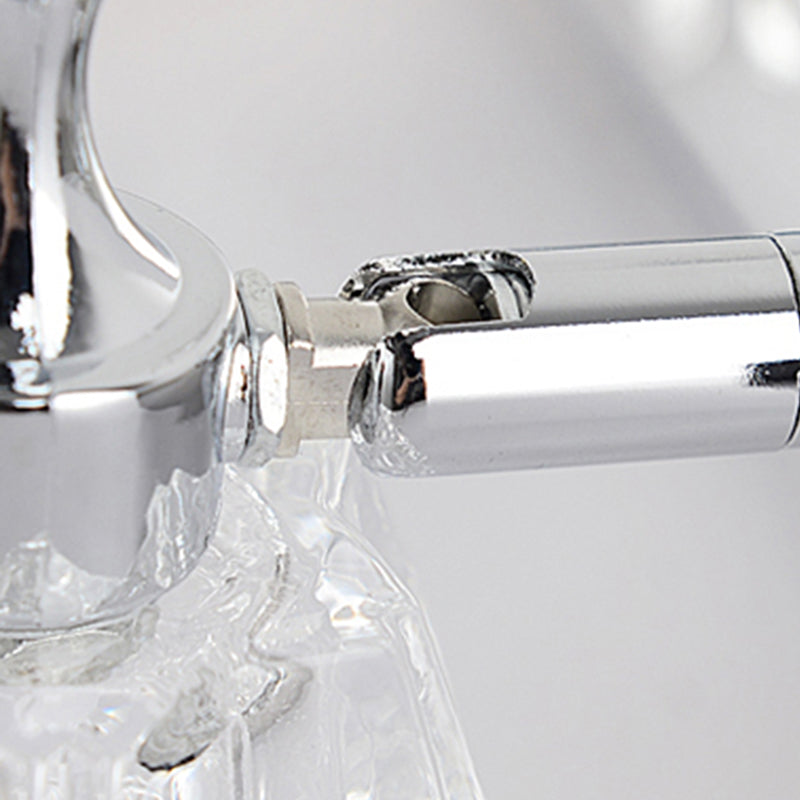 Multi-Lights Unique Shade Wall Sconce Modern Simple Mirror Mirror Crystal Mury Lighting in Silver