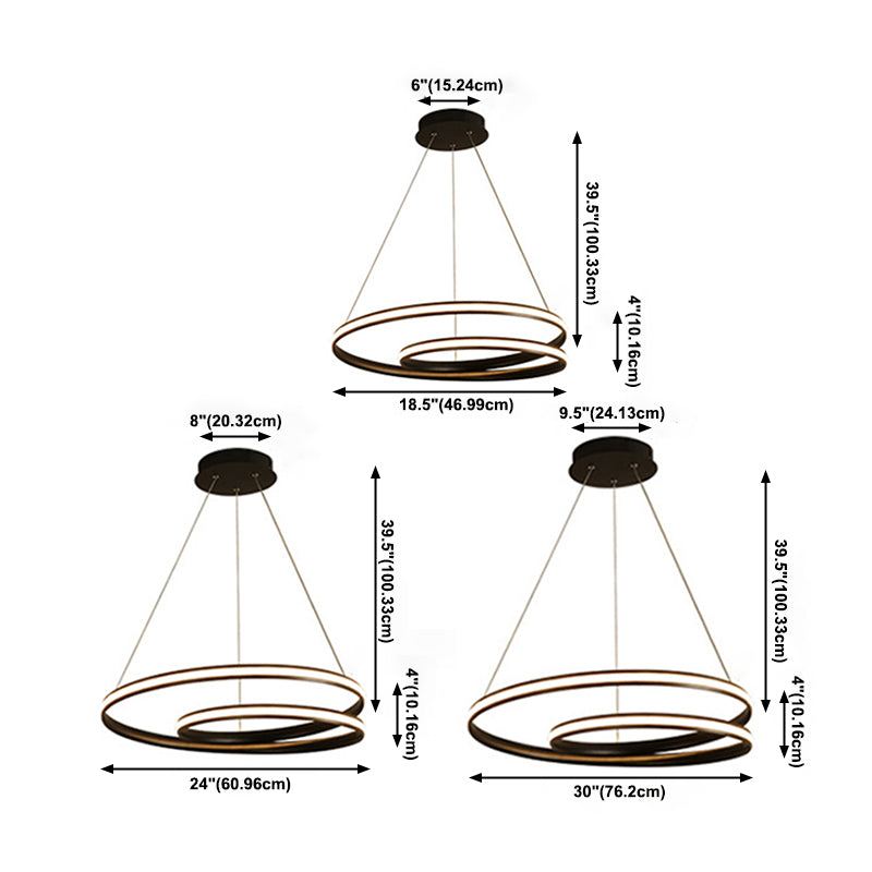 Modern Minimalist LED LED Light Light Alluminio Lampada appesa lineare con ombra acrilica