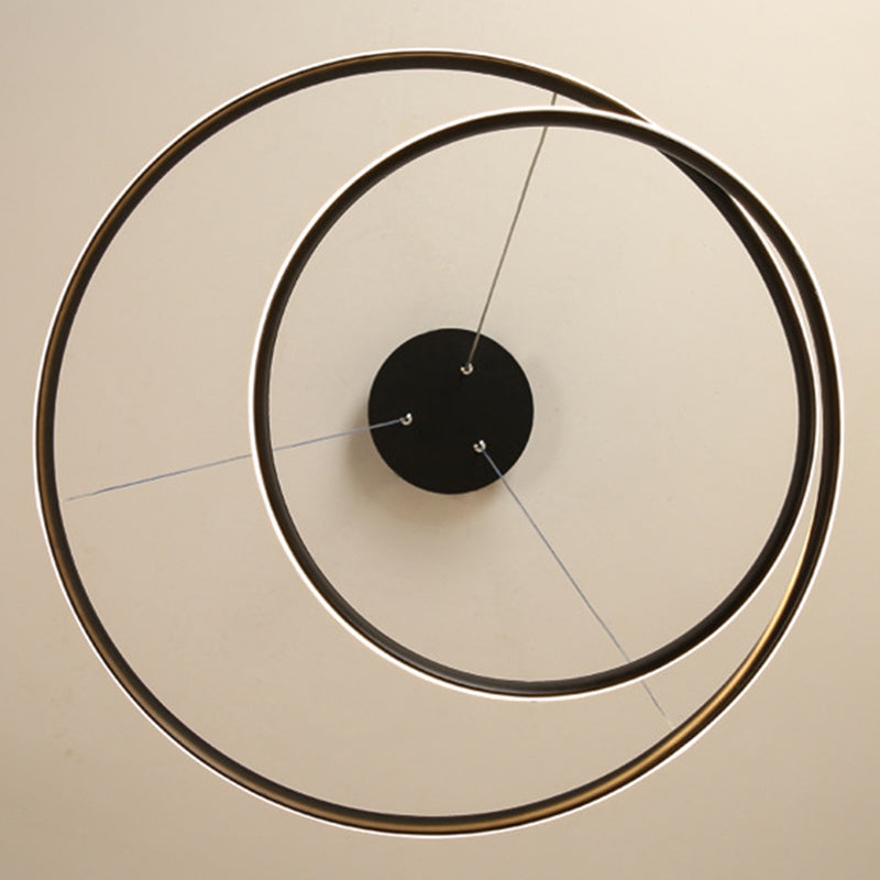 Modern Minimalist LED LED Light Light Alluminio Lampada appesa lineare con ombra acrilica