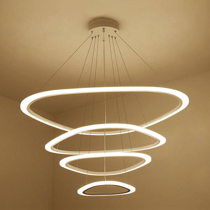 Niveles de múltiples luces arennas colgantes estilo moderno colgante de suspensión de metal luz colgante