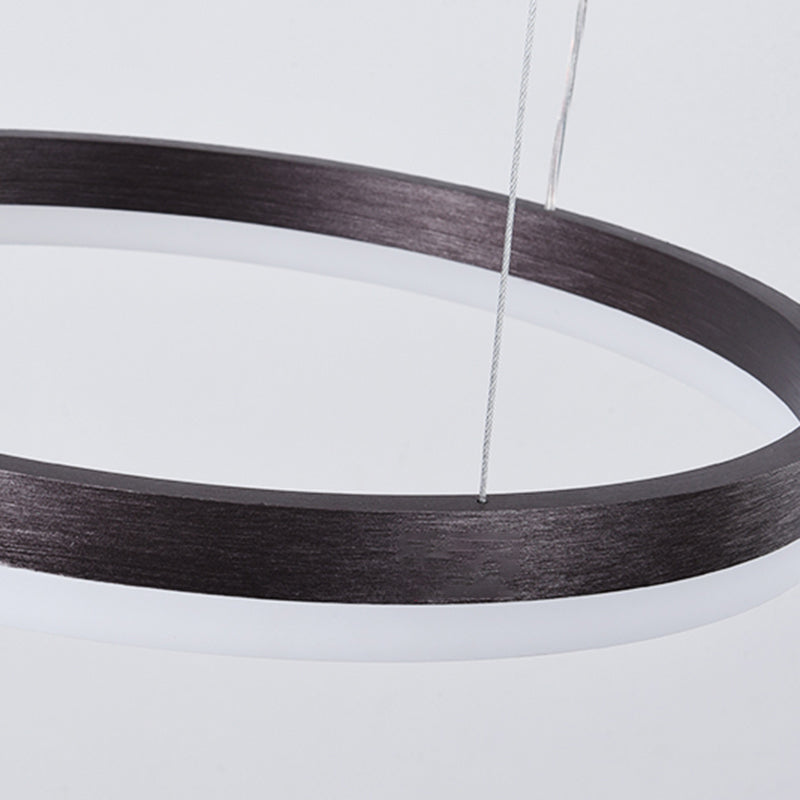 Múltiples anillos accesorios de iluminación de lámparas de araña de araña modernas para comedor