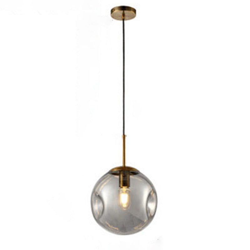 Moderne künstlerische Innenhängung Hängende Lampe mit Schmiedeeisen -Globus mit Glasschatten