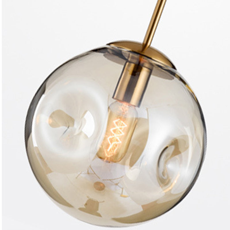 Moderne künstlerische Innenhängung Hängende Lampe mit Schmiedeeisen -Globus mit Glasschatten
