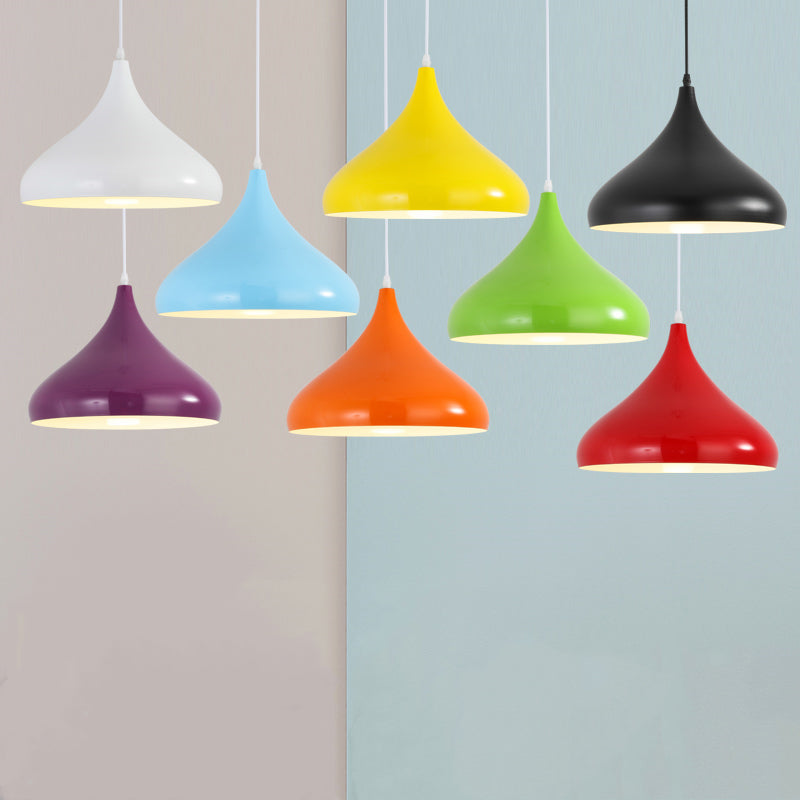 Macaron Matel hängend hängendes Licht, nordischer Tränenschatten 1-Licht-Anhängerbeleuchtung