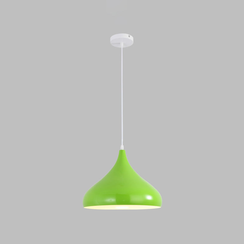 Macaron Matel hängend hängendes Licht, nordischer Tränenschatten 1-Licht-Anhängerbeleuchtung
