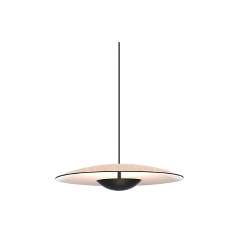 Luce a ciondolo interno minimalista, illuminazione a sospensione in metallo piatto in metallo a 1 luce