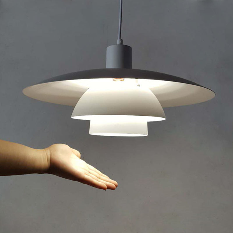 3-Tier Minimalist Hanging Light, Zinc Single-Bulb Hanging Lamp for Dinner Table