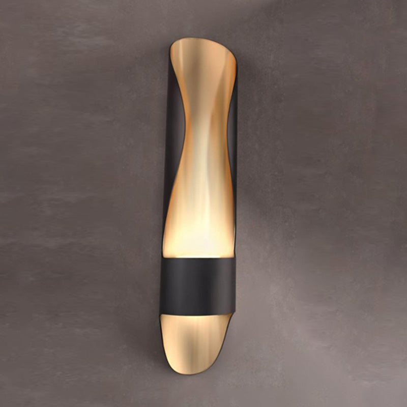 Luce da parete in metallo postmoderno a 1 luci a 1 luci a 1 luci in bianco e nero per soggiorno