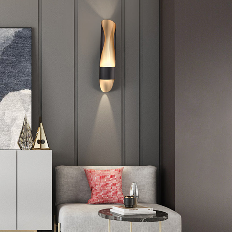 Luce da parete in metallo postmoderno a 1 luci a 1 luci a 1 luci in bianco e nero per soggiorno