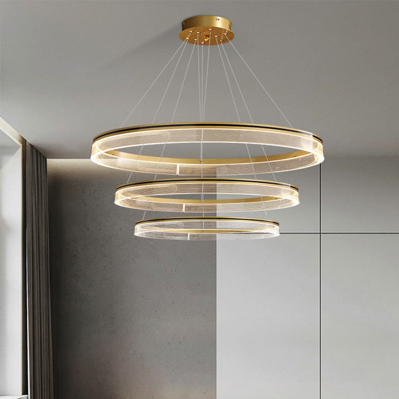 Luz de lámpara orbicular moderna restaurante de lámparas de lámparas colgantes con sombra acrílica