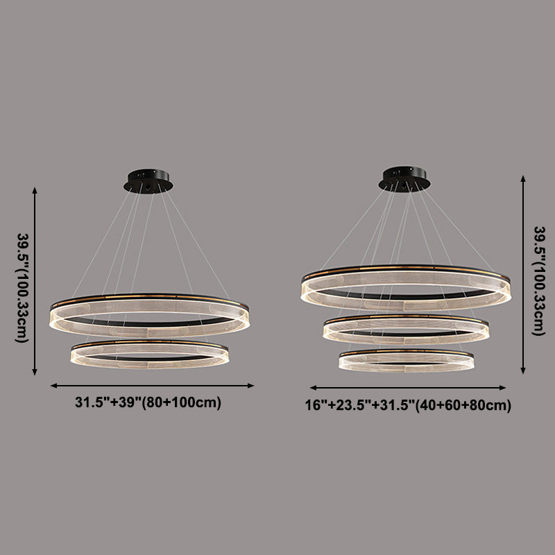 Luz de lámpara orbicular moderna restaurante de lámparas de lámparas colgantes con sombra acrílica