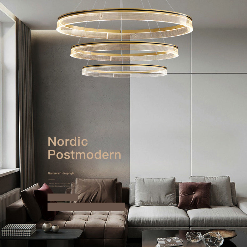 Luz de lámpara orbicular moderna restaurante de lámparas de lámparas colgantes con sombra acrílica