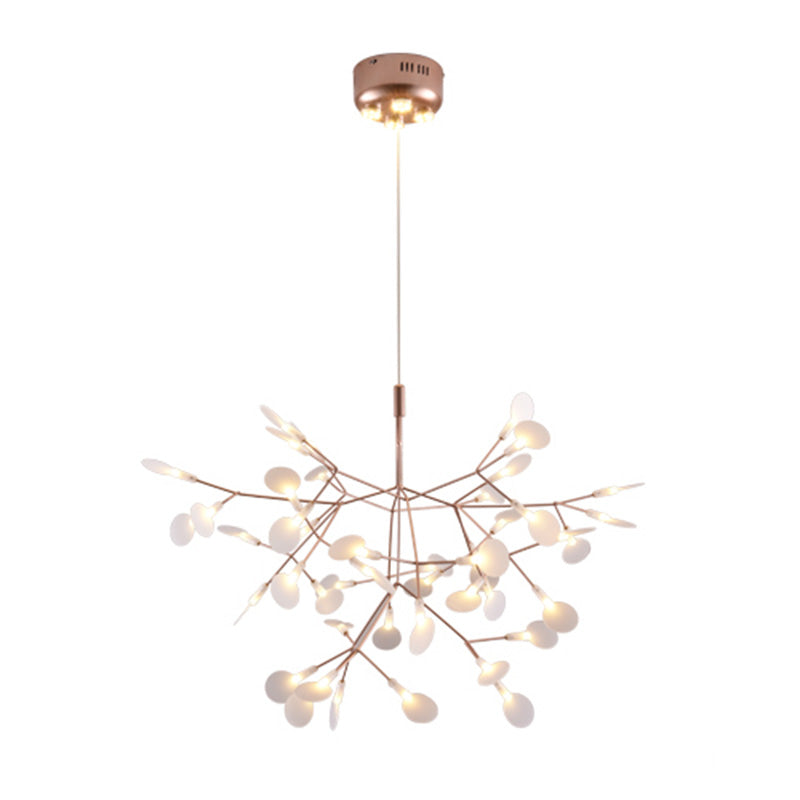 Luz de metal contemporánea de lámparas de metal Fireglies Hanging Chandelier para dormitorio