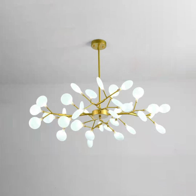 Modern Simple Fireflies Ceiling Chandelier Metal Suspension Light for Bedroom